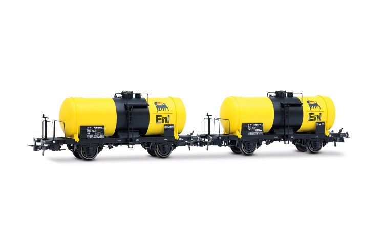 SET DE 2 WAGONS CITERNES A 2 ESSIEUX ENI FS