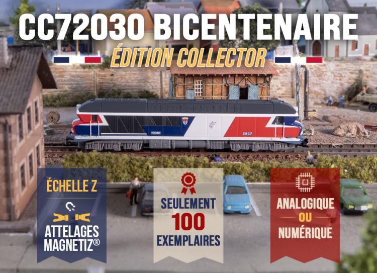 LOCOMOTIVE DIESEL CC 72030 LIVREE TRICOLORE BICENTENAIRE SNCF - DIGITAL