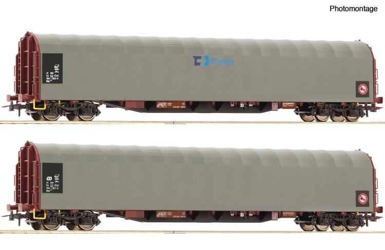 SET DE 2 WAGONS A BACHES COULISSANTES CD CARGO