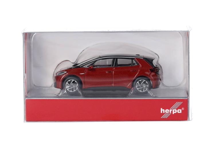 BERLINE VOLKSWAGEN ID 3 ROUGE TOIT NOIR