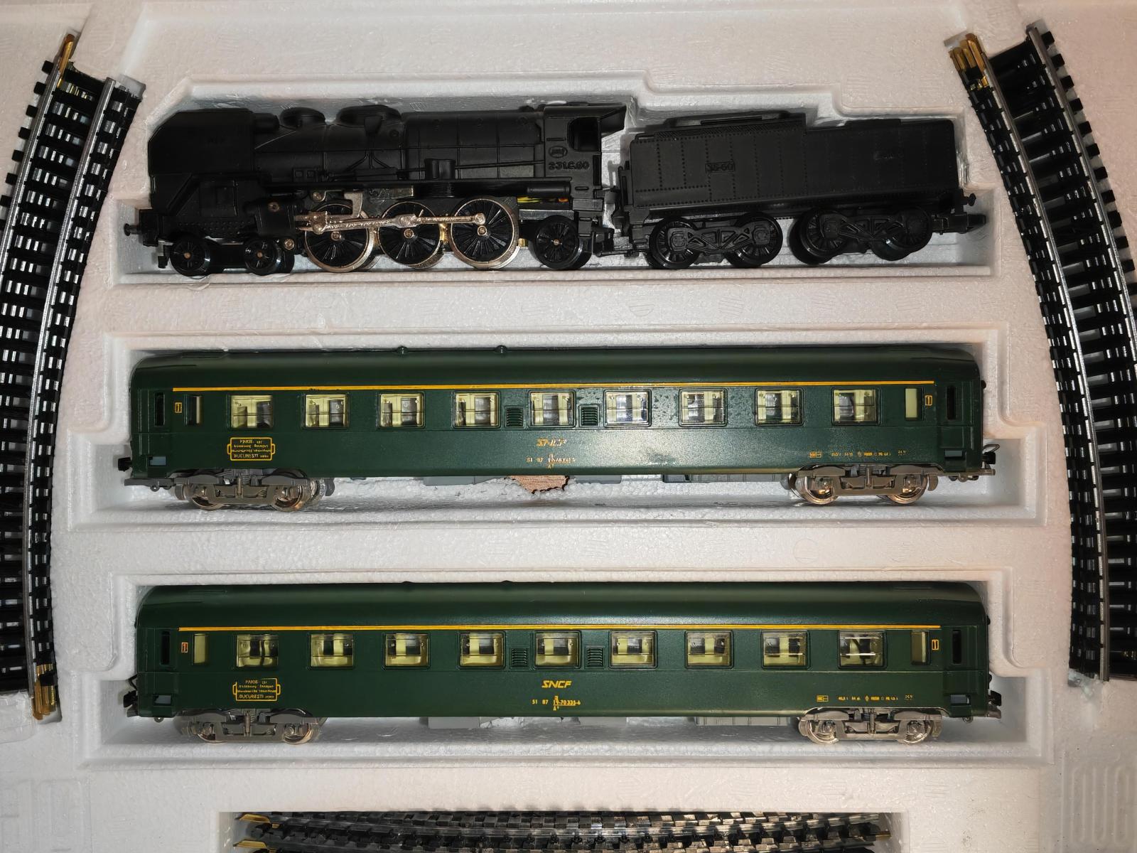 Circuit train HO orient express Jouef + passagers panneaux p