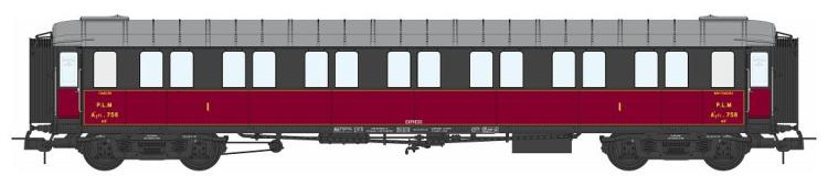 VOITURE METALLISEE A7 N°758 PLM SERIE 3 - ECLAIRAGE INTERIEUR