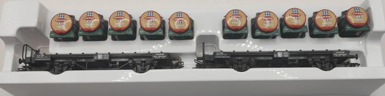 SET DE 2 WAGONS PORTE-CONTENEURS SCHARDINGER OBB