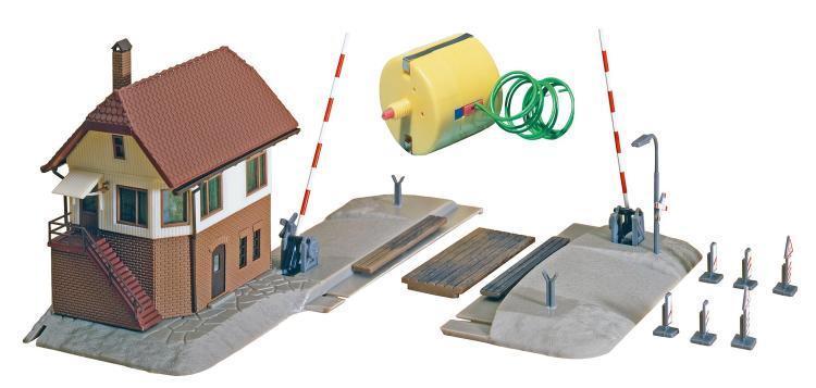 PASSAGE A NIVEAU AVEC POSTE D'AIGUILLAGE A CONSTRUIRE