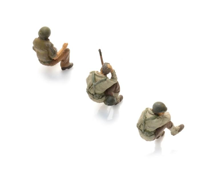 3 SOLDATS D'INFANTERIE DE L'ARMÉE AMERICAINE POUR VÉHICULE JEEP