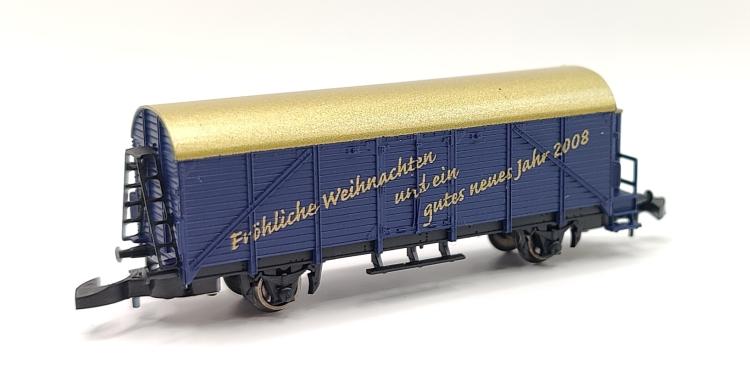 WAGON DE MARCHANDISES COUVERT FROHE WEIHNACHTEN UND EIN GUTES NEUES JAHR 2008