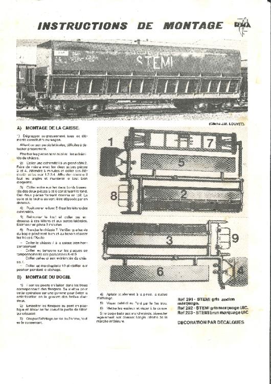 KIT A MONTER WAGON TREMIE STEMI GRIS SNCF