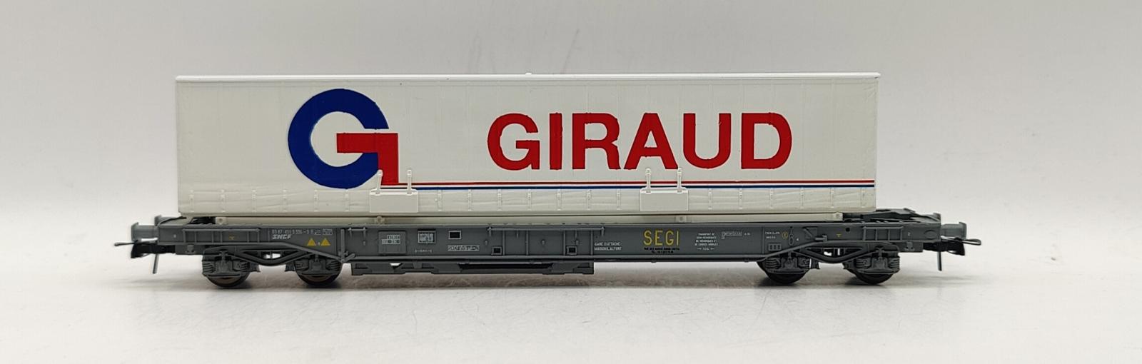Wagon Plat Porte-conteneur Arnold HNS6501 – échelle N – SNCF – Norbert Dentressangle