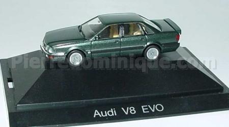 AUDI V8 EVOLUTION LIMOUSINE SPORTIVE VERT FONCE METALLISE DE 1988 A 1994