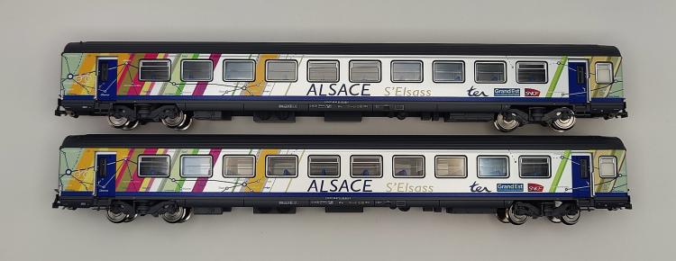 SET DE 2 VOITURES VOYAGEURS CORAIL ALSACE SNCF