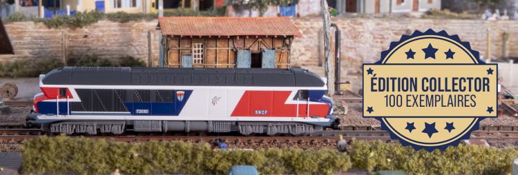 LOCOMOTIVE DIESEL CC 72030 LIVREE TRICOLORE BICENTENAIRE SNCF - (A RESERVER)