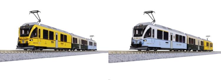 SET DE 3 - AUTOMOTRICE ELECTRIQUE ABe 8/12 ALLEGRA LIVREE REVIVAL RHB