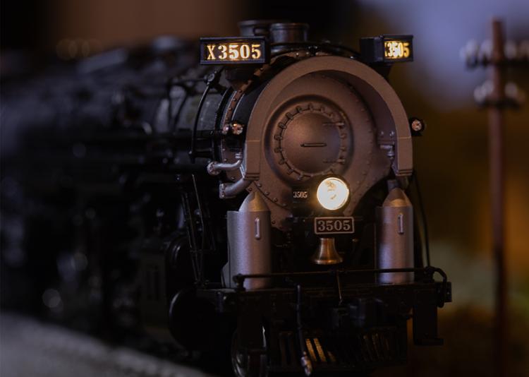 LOCOMOTIVE A VAPEUR 2-8-4 BERKSHIRE 3505 LIVREE NOIR PROFOND SOUTHERN PACIFIC - DIGITAL SOUND