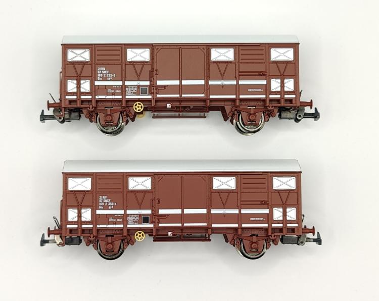 SET DE 2 WAGONS PRIMEURS TYPE GHS SNCF