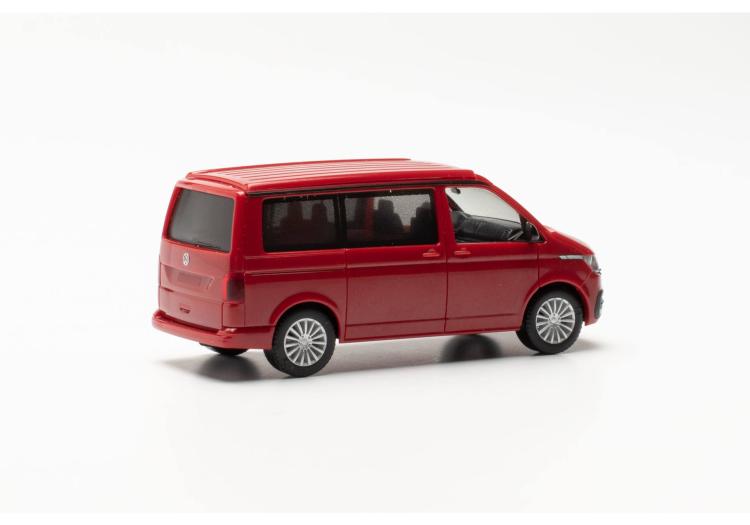 MINIBUS VW T6.1 CALIFORNIA AVEC TOIT OUVRANT ROUGE INTÉRIEUR NOIR