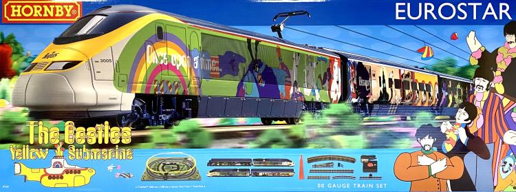 RAME DE 10 ELEMENTS EUROSTAR LIVREE BEATLES YELLOW SUBMARINE