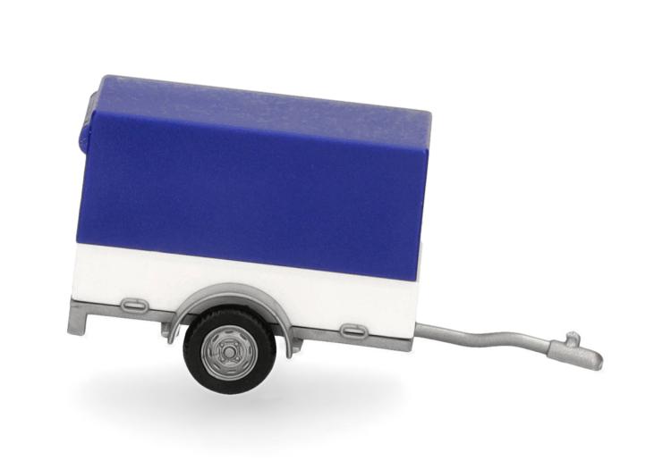 REMORQUE DE VOITURE 1 ESSIEU BLANCHE AVEC BACHE BLEU