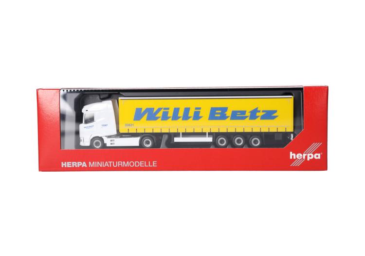TRACTEUR DAF XG BLANC 2 ESSIEUX SEMI-REMORQUE BACHÉE A 3 ESSIEUX WILLI BETZ