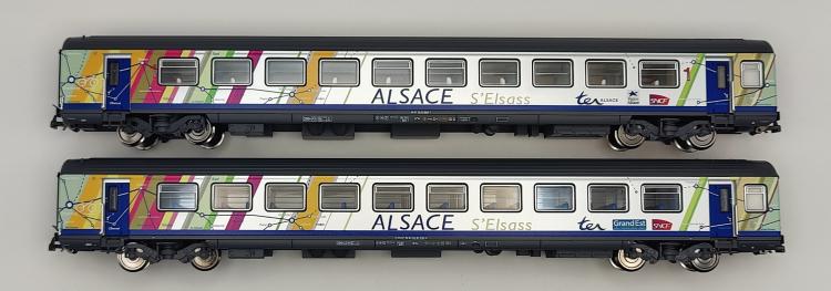 SET DE 2 VOITURES VOYAGEURS CORAIL ALSACE SNCF