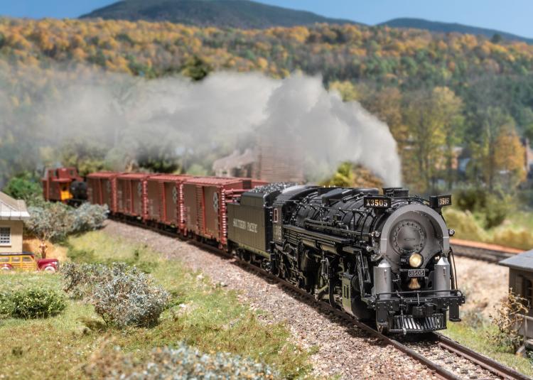 LOCOMOTIVE A VAPEUR 2-8-4 BERKSHIRE 3505 LIVREE NOIR PROFOND SOUTHERN PACIFIC - DIGITAL SOUND - (A RESERVER)