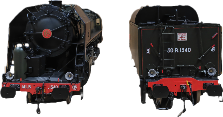 LOCOMOTIVE A VAPEUR 3-141 R 1340 SOTTEVILLE CANADIAN CO FUEL VERT NOIR SNCF - DIGITAL SOUND SMOKE