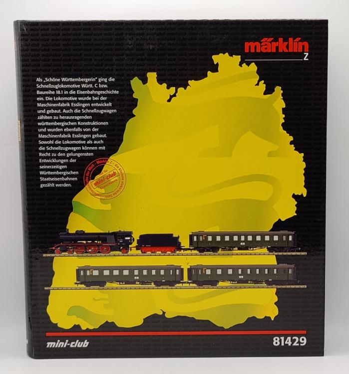 RAME LOCOMOTIVE A VAPEUR SERIE C + VOITURES VOYAGEURS WURTEMBERGEOISE