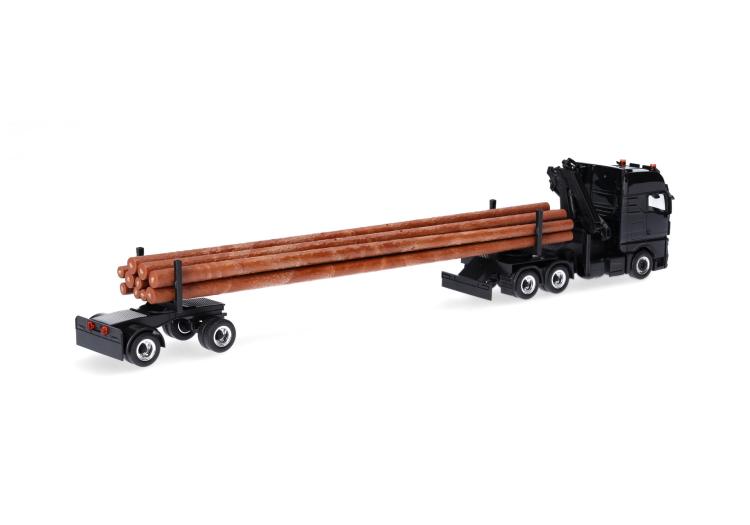 TRACTEUR MAN TGX GX NOIR TRANSPORT DE GRUMES AVEC GRUMES WALTER TRANSPORT