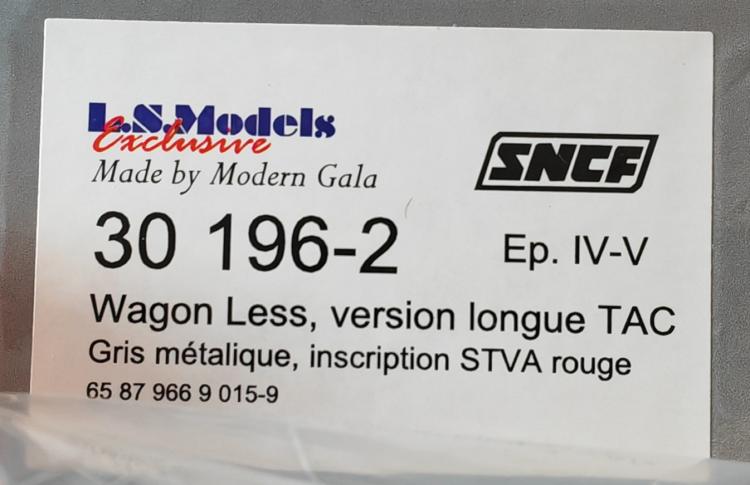 *PROMOS* - SET DE 2 WAGONS LESS VERSION LONGUE STVA SNCF