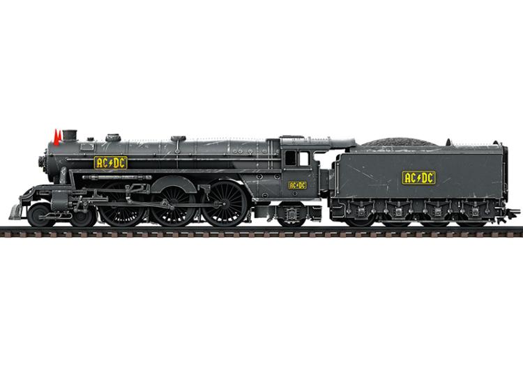 LOCOMOTIVE A VAPEUR BLACK ICE "AC/DC BLACK ICE WORLD TOUR 2008-2010 - AC 3 RAILS DIGITAL SOUND