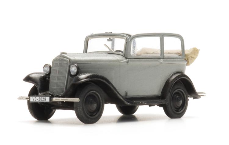 OPEL P4 CAPOTE BAISSÉ, GRIS