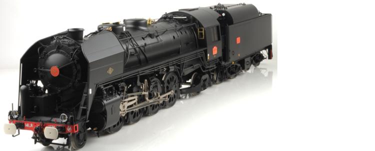 LOCOMOTIVE A VAPEUR SNCF 4-141 R 1336 BORDEAUX CANADIAN LC FUEL NOIR - DIGITAL SOUND SMOKE