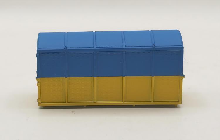 CONTENEUR BLEU ET JAUNE