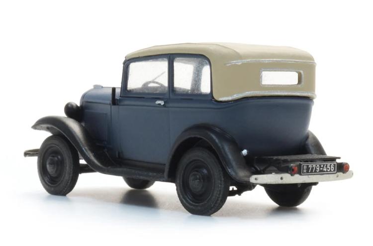 OPEL P4 CAPOT RELEVE BLEU