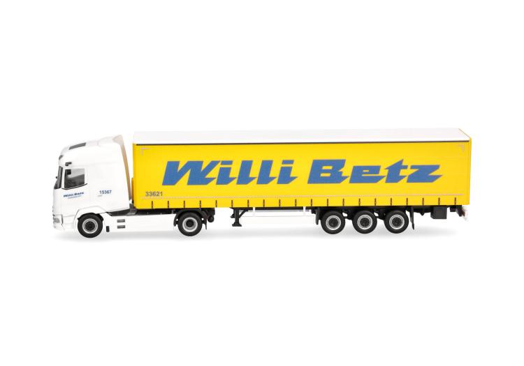 TRACTEUR DAF XG BLANC 2 ESSIEUX SEMI-REMORQUE BACHÉE A 3 ESSIEUX WILLI BETZ