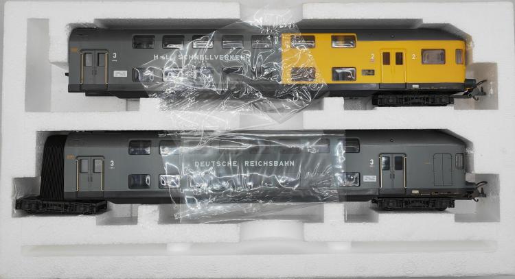 *PROMOS* - RAME DE 5 ELEMENTS MOTRICE DIESEL 60 001 DB + 4 VOITURES VOYAGEURS A DOUBLE NIVEAUX H-L SCHNELLVERKEHR
