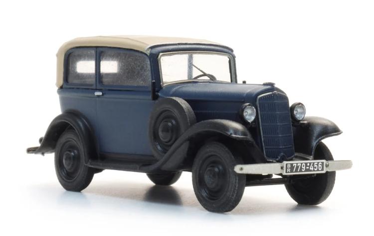 OPEL P4 CAPOT RELEVE BLEU