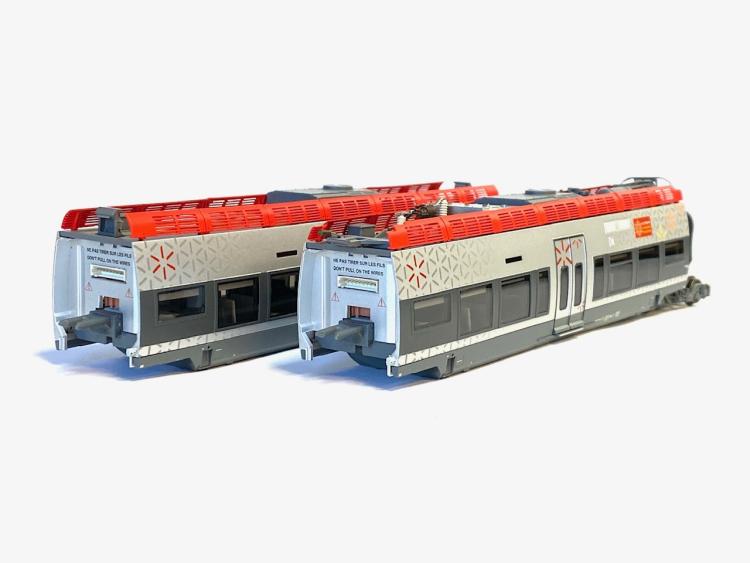 AUTOMOTRICE AGC Z27601/27602 4 ELEMENTS LIVREE TER LANGUEDOC ROUSSILLON SNCF - AC 3RAILS