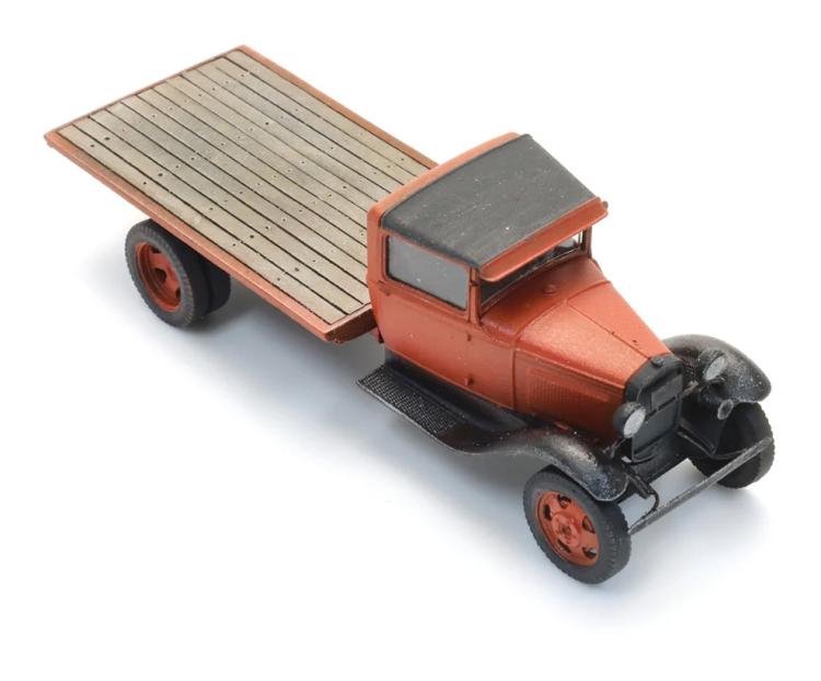 CAMION PORTEUR FORD MODEL AA A PLATEAU ROUGE